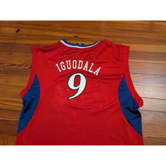 Adidas Philadelphia 76ers Andre Iguodala Mens Large NBA Red Jersey - Picture 7 of 7